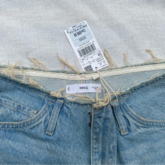 NWT MANGO Jeans Women’s Size 6 Vintage Light Wash Grunge - Picture 9 of 9